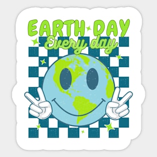 Earth Day Everyday Smile Face Happy Planet Anniversary  T-Shirt Sticker